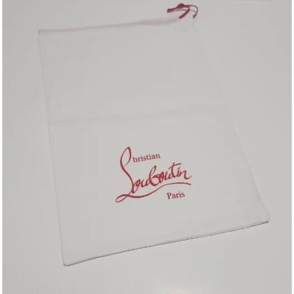 Christian Louboutin White Shoe Dust Bag 14" X 9" New Without Tags - Picture 1 of 2